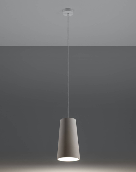 GULCAN lampe suspendue en céramique blanche + 1x ampoule LED E27 4000K froide 7,5W 690lm