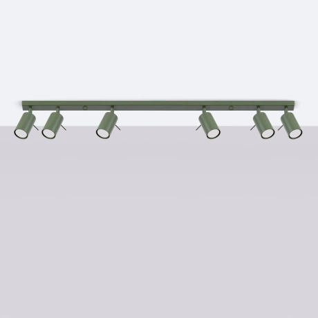 Plafonnier RING 6L vert olive