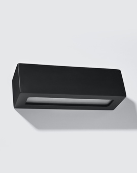 Applique en céramique VEGA noir + 1x ampoule LED E27 3000K Warm 7.5W 620lm