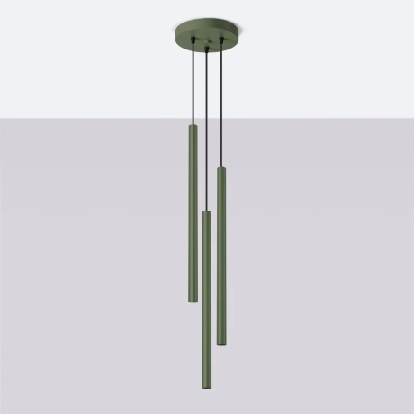 Lampe pendante PASTELO 3P vert olive