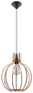 Lampe suspendue ARANCIA bois naturel + 1x ampoule LED E27 3000K chaude 7.5W 620lm