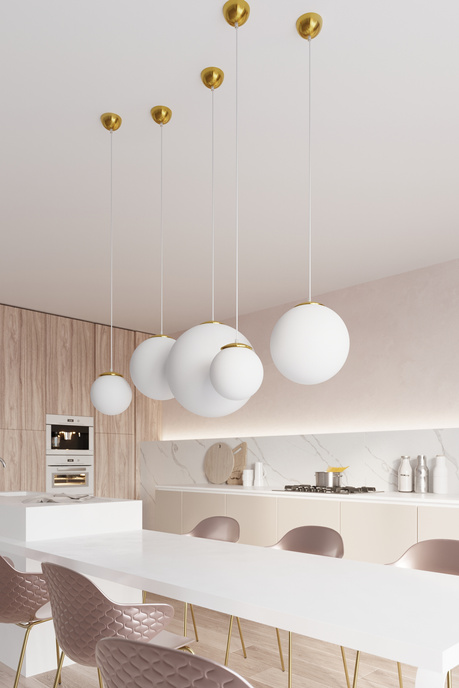 Lampe suspendue UGO 20 Gold + 1x ampoule LED E27 4000K Cold 7,5W 650lm