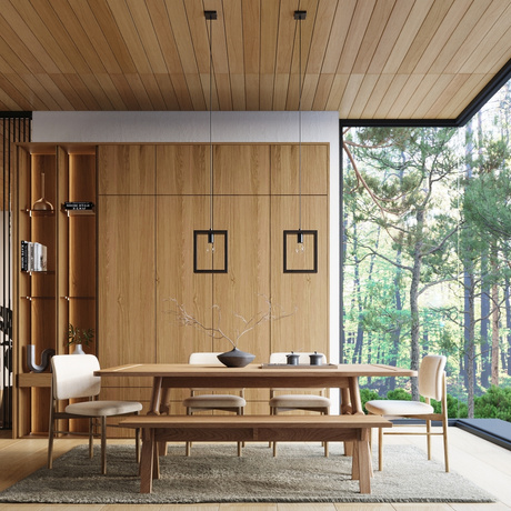 ARIES lampe suspendue wengé + 1x ampoule LED E27 3000K 7W 760lm