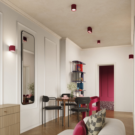 Plafonnier AURA 1 bordeaux GU10