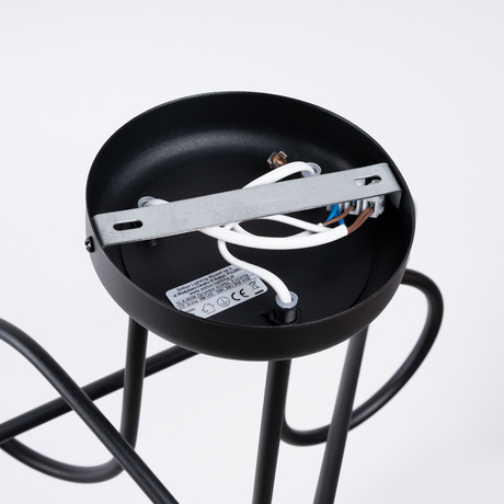 Lustre SUPEŁ 3 noir = 3X ampoule LED E27 3000K 7W 760lm