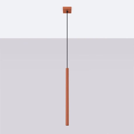 Lampe suspendue PASTELO 1 rouge ocre