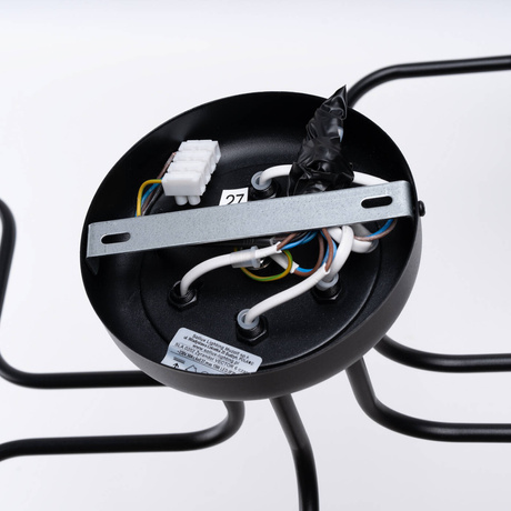 Lustre VECTOR 6 noir + 6X ampoule LED E27 3000K 7W 760lm