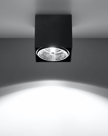 Plafond BLAKE noir + 1x ampoule LED GU10 AR111 4000K COLD 10W 850lm
