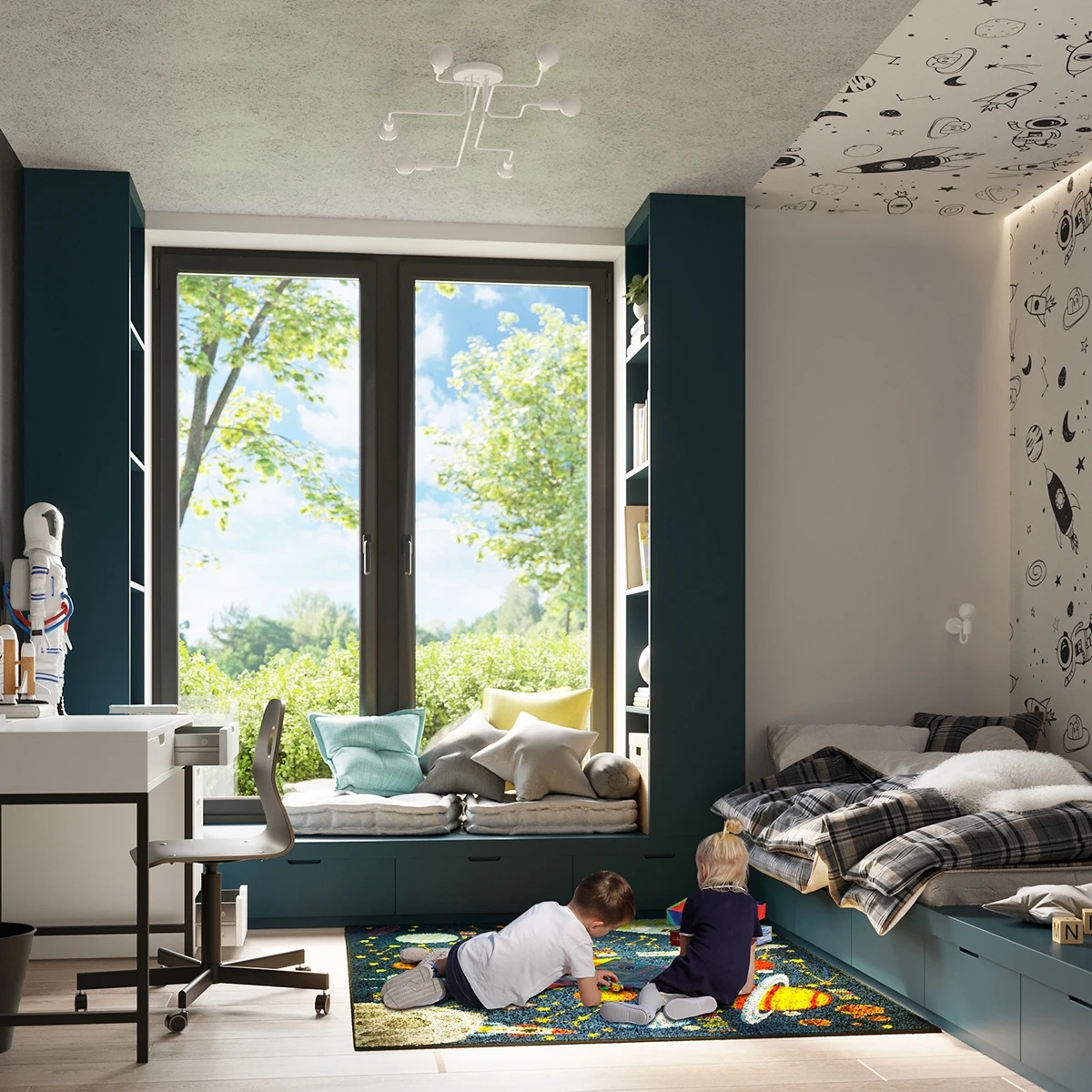 Lustre VECTOR 4 blanc