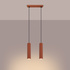 Lampe suspendue KARBON 2 rouge ocre