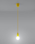 DIEGO 1 lampe suspendue jaune + 1x ampoule LED E27 3000K Warm 7,5W 620lm