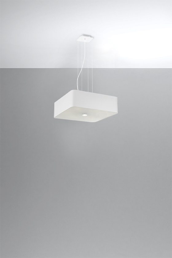 Lustre LOKKO 45 blanc + 5x ampoule LED E27 3000K Warm 7.5W 620lm