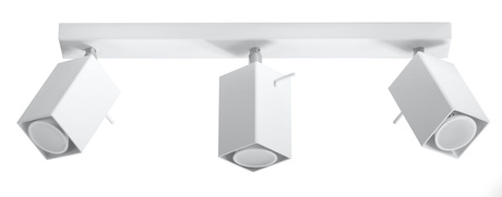 Plafond MERIDA 3 blanc + 3x ampoule LED GU-10 4000K Froid 7W 630lm