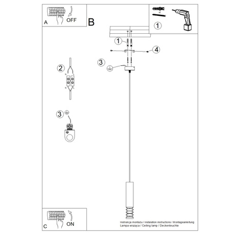 Lampe suspendue LAMI 1 blanc