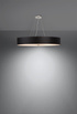Lustre SKALA 90 noir + 6x ampoule LED E27 3000K Warm 7.5W 620lm