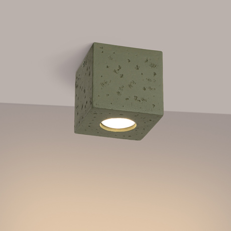Plafonnier QUAD béton vert olive