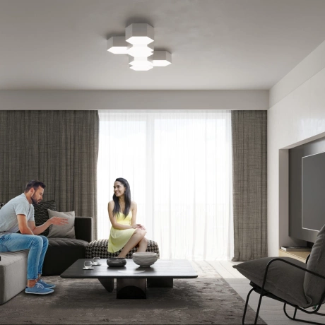 Plafonnier SUNDE 15 blanc