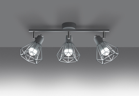 Plafond ARTEMIS 3 blanc + ampoule LED E14 4000K Froid 7.5W 680lm