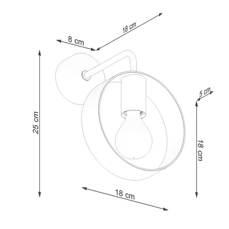 Applique TITRAN 1 blanc + 1x ampoule LED E27 4000K Froid 7,5W 690lm