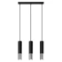 Lampe suspendue LOOPEZ 3L noir/chrome