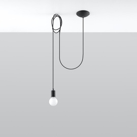 Lampe suspendue EDISON 1 noir