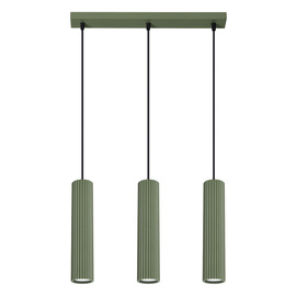 Lampe suspendue KARBON 3L vert olive