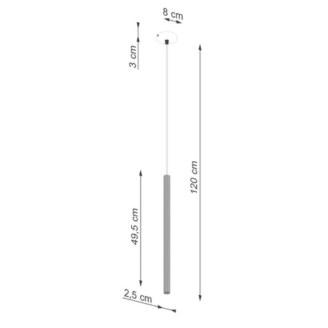 ARCHE 1 lampe suspendue dorée + 1x ampoule LED G9 3000K chaude 4.5W 450lm