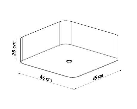 Plafond LOKKO 45 noir + 5x ampoule LED E27 3000K Warm 7.5W 620lm