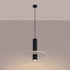 Lampe suspendue PELTA 1 noir/beige