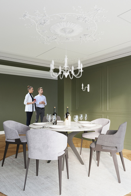 Lustre MINERWA 5 blanc + 5x ampoule LED E14 3000K Warm 7.5W 620lm