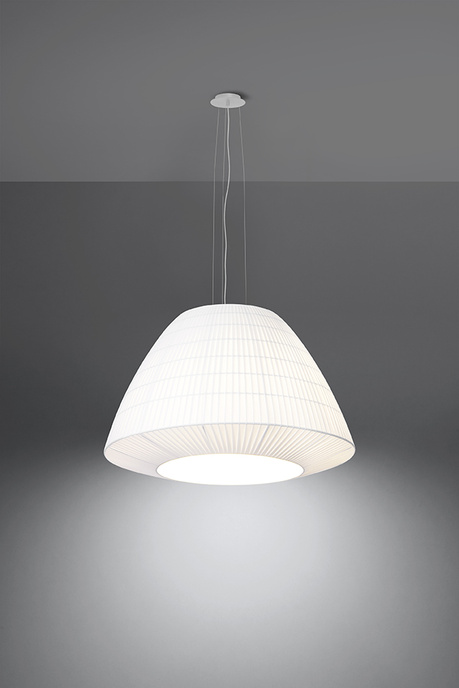 Lustre BELLA 60 blanc + 3x ampoule LED E27 4000K Froid 7.5W 650lm