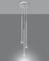 PASTELO Lampe suspendue 3P blanche + 3x ampoule LED G9 4000K froide 4,5W 530lm