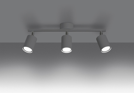 Plafond LEMMI 3 blanc + 3x ampoule LED GU-10 4000K Froid 7W 530lm