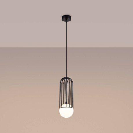 Lampe suspendue BRINA 1 noire + 1x ampoule LED G9 3000K Warm 4.5W 450lm