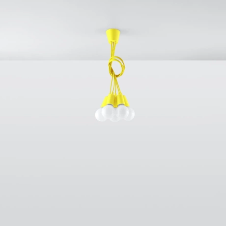 Lampe pendante DIEGO 5 jaune