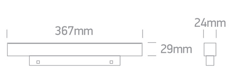 LYST 367 noir LED 3000K 18W 1440lm