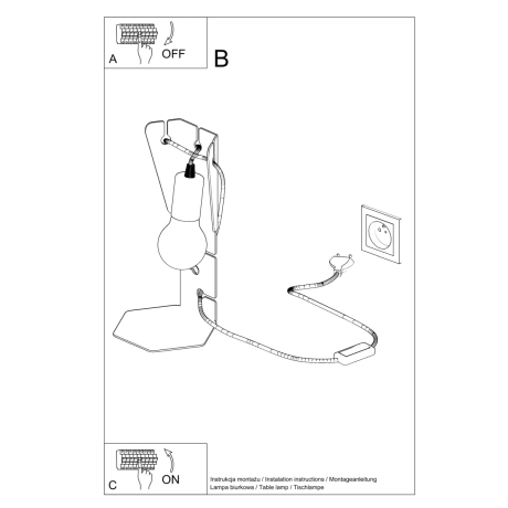 Lampe de table ARBY noir