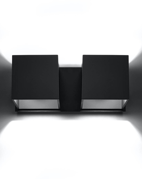 Applique QUAD 2 noire + 2x ampoule LED G9 4000K froide 4,5W 530lm