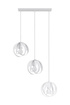 TULOS 3L lampe suspendue blanche + 3x ampoule LED E27 3000K Warm 7.5W 620lm