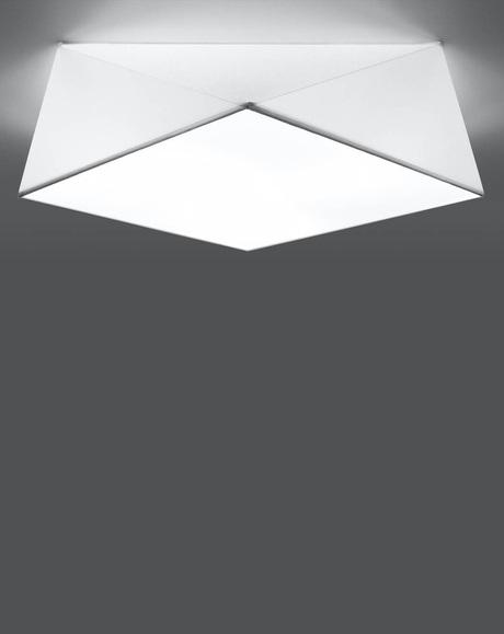 Plafond HEXA 45 BLANC + 3x Ampoule LED E27 4000K Froid 7.5W 650lm