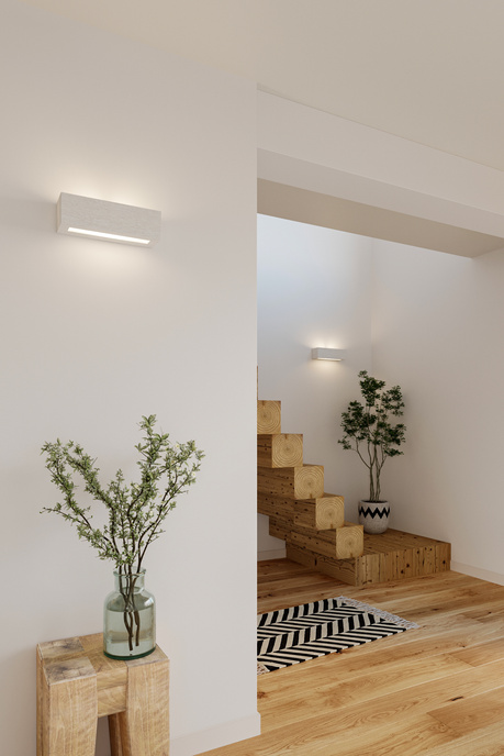 Applique céramique VEGA blanc + 1x ampoule LED E27 4000K Froid 7.5W 650lm