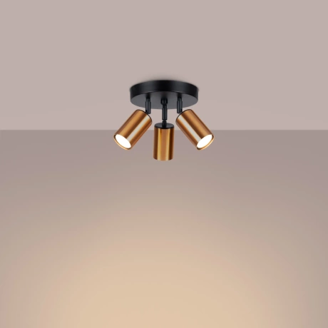 Plafonnier WINX 3P noir/cooper