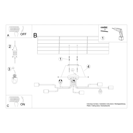 Lustre VECTOR 8 blanc