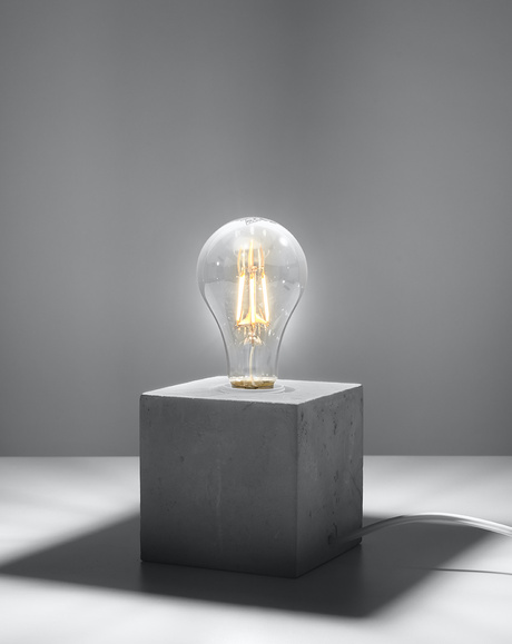 Lampe de bureau en béton ARIZ + 1x ampoule LED E27 4000K Cold 7.5W 650lm