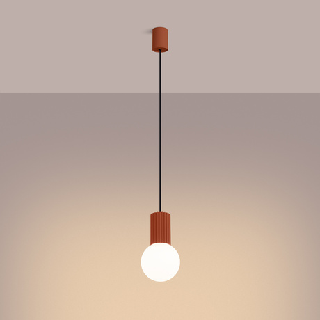 Lampe suspendue HALO 1 rouge ochra