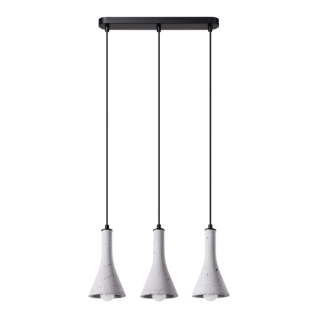 Lampe suspendue REA 3L béton