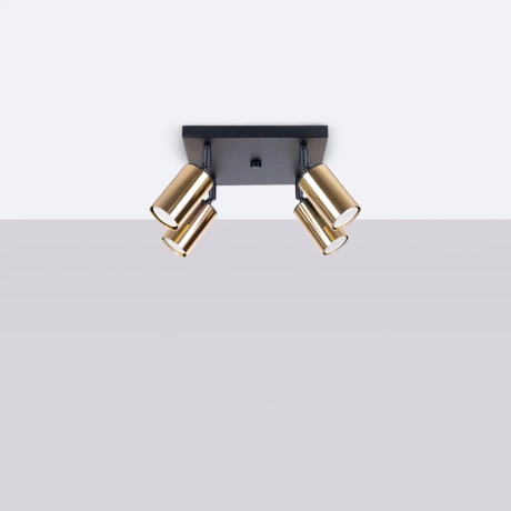 Plafonnier WINX 4 noir/doré