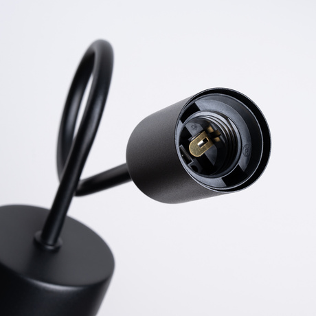 Applique SUPEŁ noire + 1X ampoule LED E27 3000K 7W 760lm