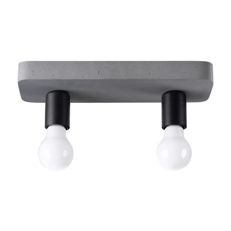 Plafond TAVO 2 + 2x ampoule LED E27 3000K Warm 7.5W 620lm