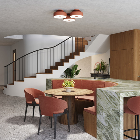 Plafonnier OMIQ rouge ocre